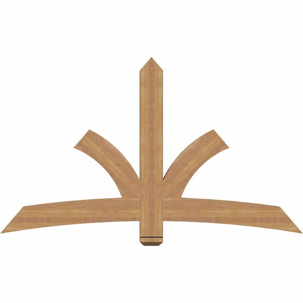 Ekena Millwork Davenport Timber Gable Bracket, Western Red Cedar, 72"W x 42"H x 3 1/2"D x 5 1/2"F, 14/12 Pitch GBW072X42X0406DAV00SWR - main